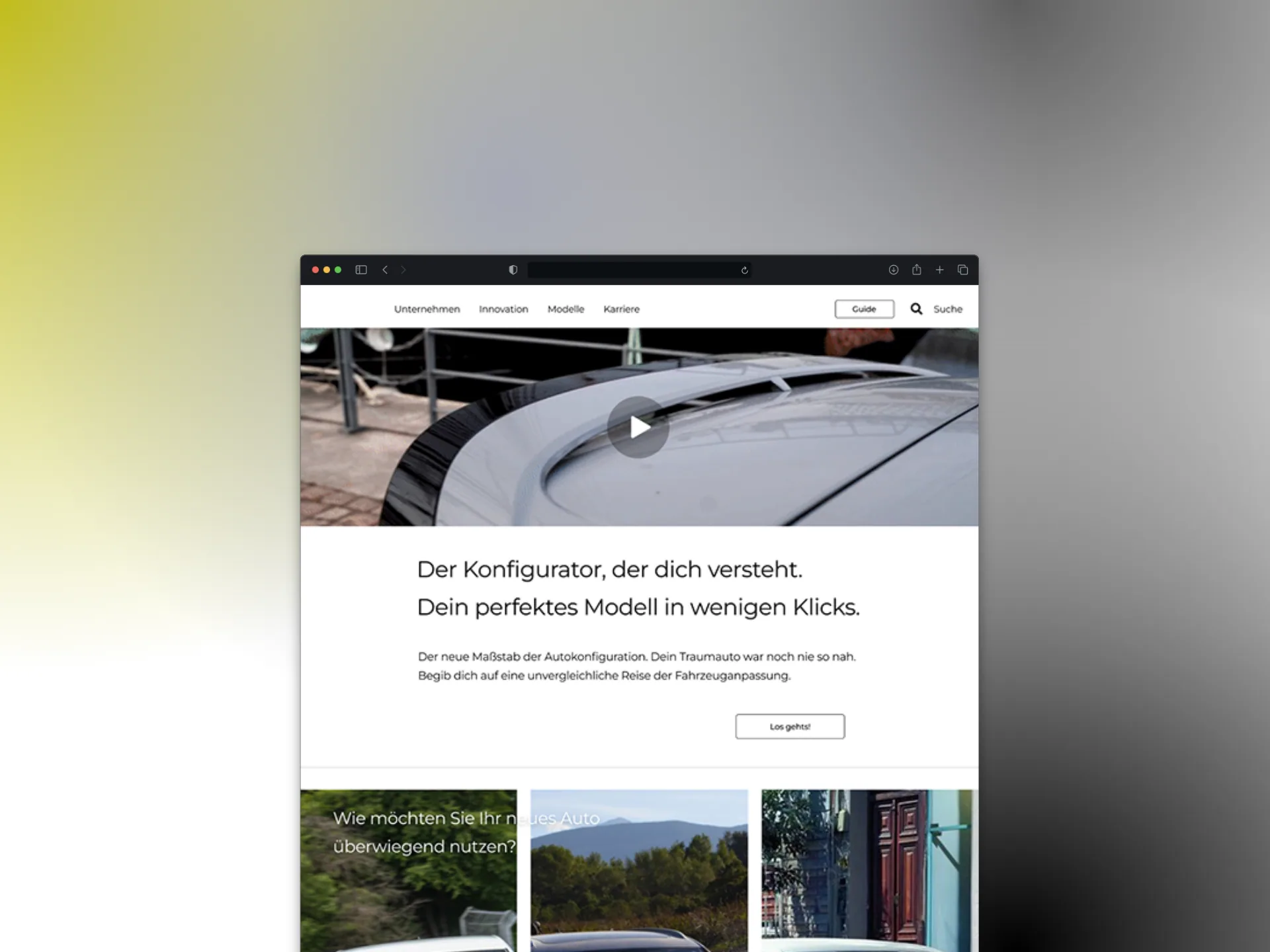 Vehicle configurator project preview